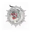 number eighteen tattoo design idea