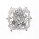 number eighteen tattoo design idea