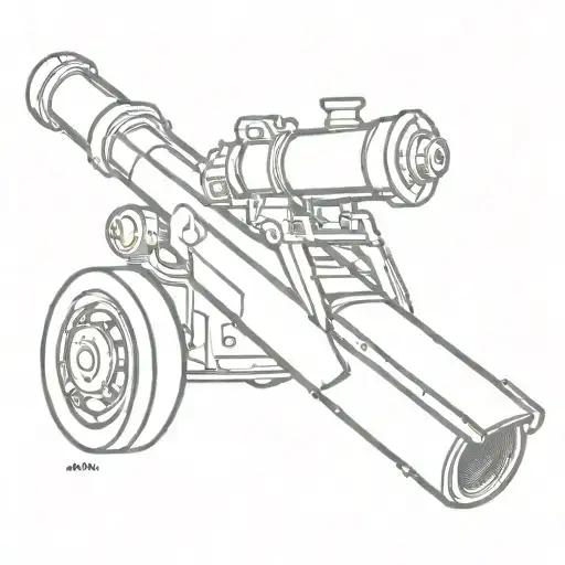arsenal cannon tattoo design idea