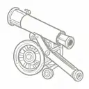 arsenal cannon with shading  tattoo design idea