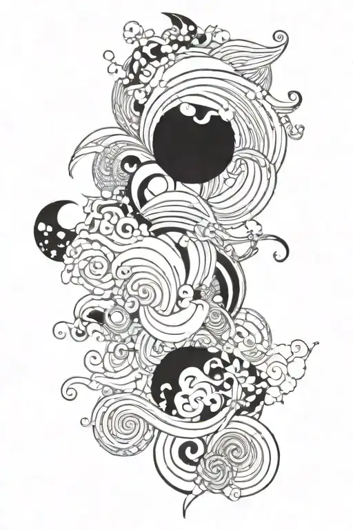 suminagashi abstract half sleeve tattoo design tattoo design idea