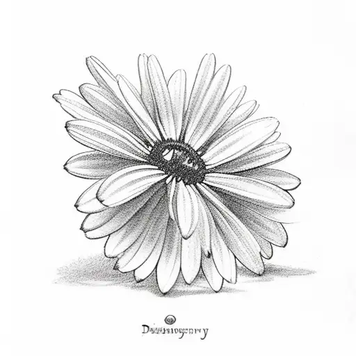 daisy, marigold, aster, lily of the valley tattoo design idea