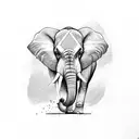 Elephant tattoo design idea