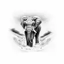 Elephant tattoo design idea