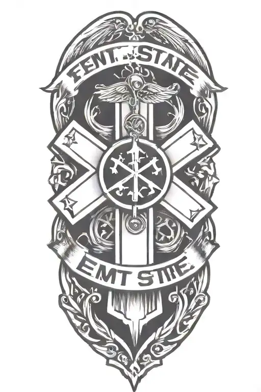 emt star of life tattoo design idea
