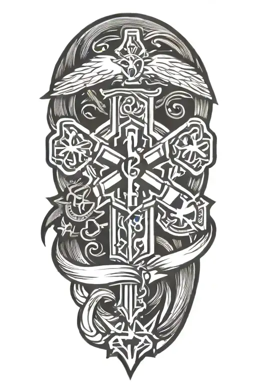 emt star of life tattoo design idea