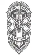 emt star of life tattoo design idea