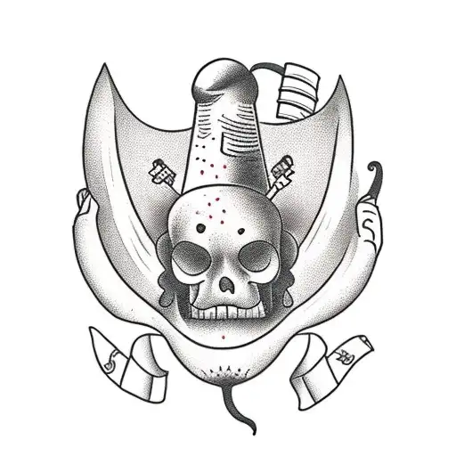 "I did it for the free banana" with cartoon banana  tattoo design idea