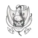 "I did it for the free banana" with cartoon banana  tattoo design idea