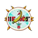 "I did it for the free banana" with cartoon banana  tattoo design idea