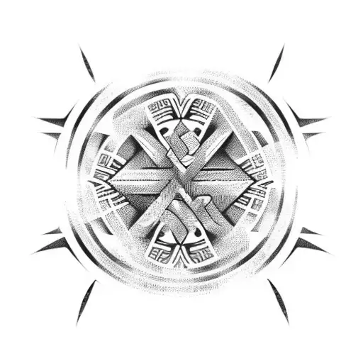 mysterious symbols  tattoo design idea