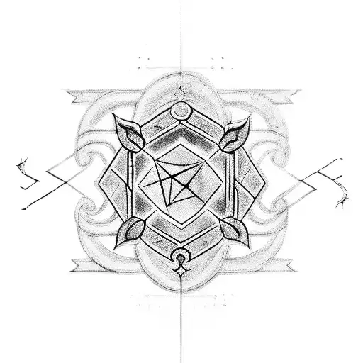 mysterious symbol tattoo design idea