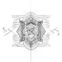 mysterious symbol tattoo design idea