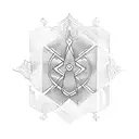 mysterious symbol tattoo design idea