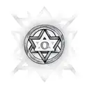 star of david, letter c and letter o tattoo design idea