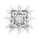 star of david, letter c and letter o tattoo design idea