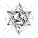 star of david, letter c and letter o tattoo design idea
