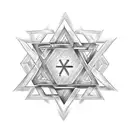 star of david, letter c and letter o tattoo design idea