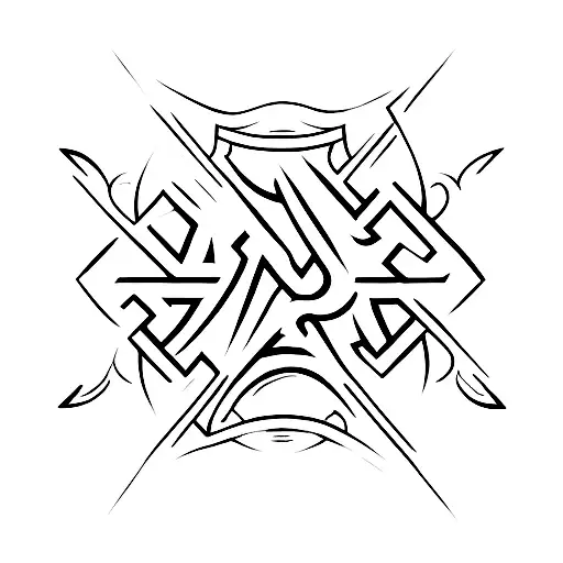 a symbol for a magician , tattoo design idea