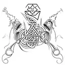 a symbol for a magician , tattoo design idea