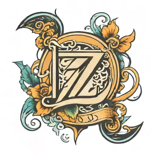 SIMPLE TATTOO using the letters Z and C  tattoo design idea