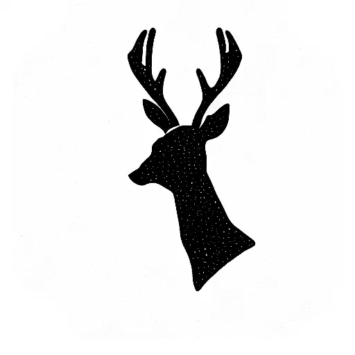 deer with birthday and writing around it  tattoo design idea