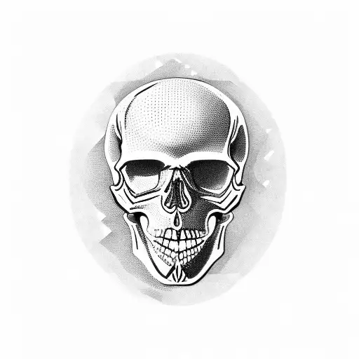 Skull with glock tattoo design idea