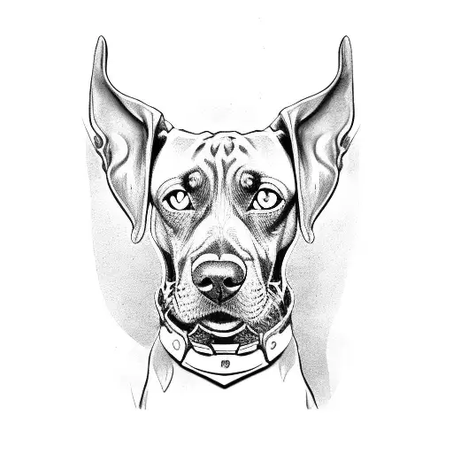 hungarian vizsla paw tattoo design idea