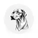 hungarian vizsla paw tattoo design idea