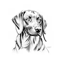 hungarian vizsla paw tattoo design idea