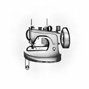 sewing machine tattoo design idea