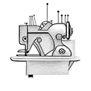 sewing machine tattoo design idea