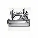 sewing machine tattoo design idea