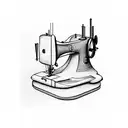 sewing machine tattoo design idea