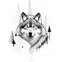 Wolf tattoo design idea