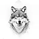 Wolf tattoo design idea