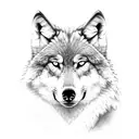 Wolf tattoo design idea