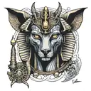 anubis war egypt  tattoo design idea