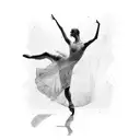 An abstract representation of dance and philosophy combined tattoo design idea