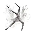 An abstract representation of dance and philosophy combined tattoo design idea