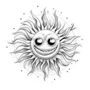 baby cookie monster sun basking tattoo design idea