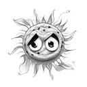 baby cookie monster sun basking tattoo design idea
