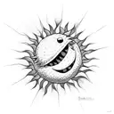 baby cookie monster sun basking tattoo design idea