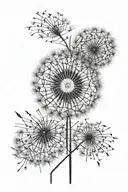 dandelion transforming tattoo design idea