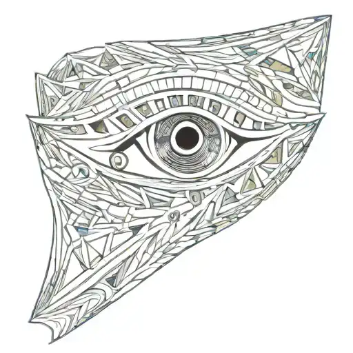 Horus Eye Prismatic Jewel tattoo design idea