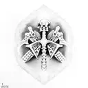 vertebrae cross tattoo design idea