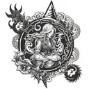 hot norse  witch tattoo design idea