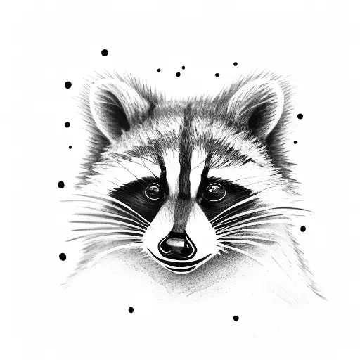 raccoon with gun tattoo design idea