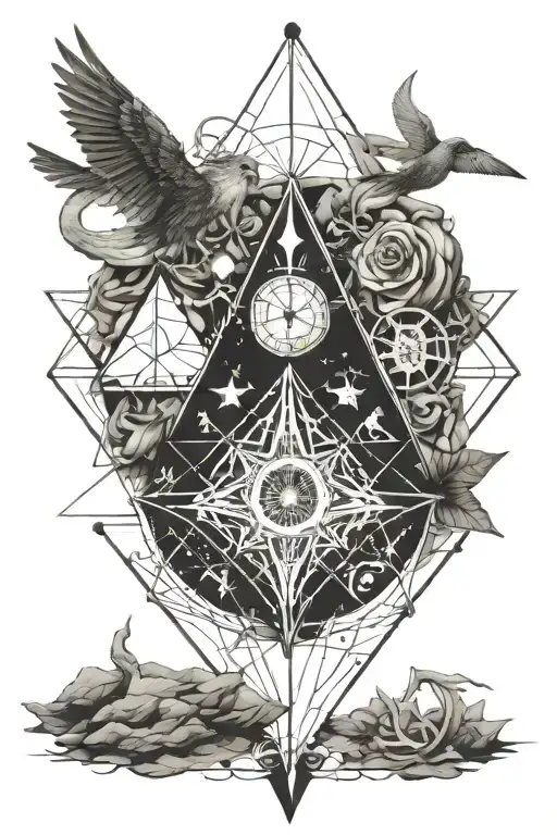 witchcraft and alchemy tattoo design idea