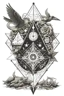 witchcraft and alchemy tattoo design idea